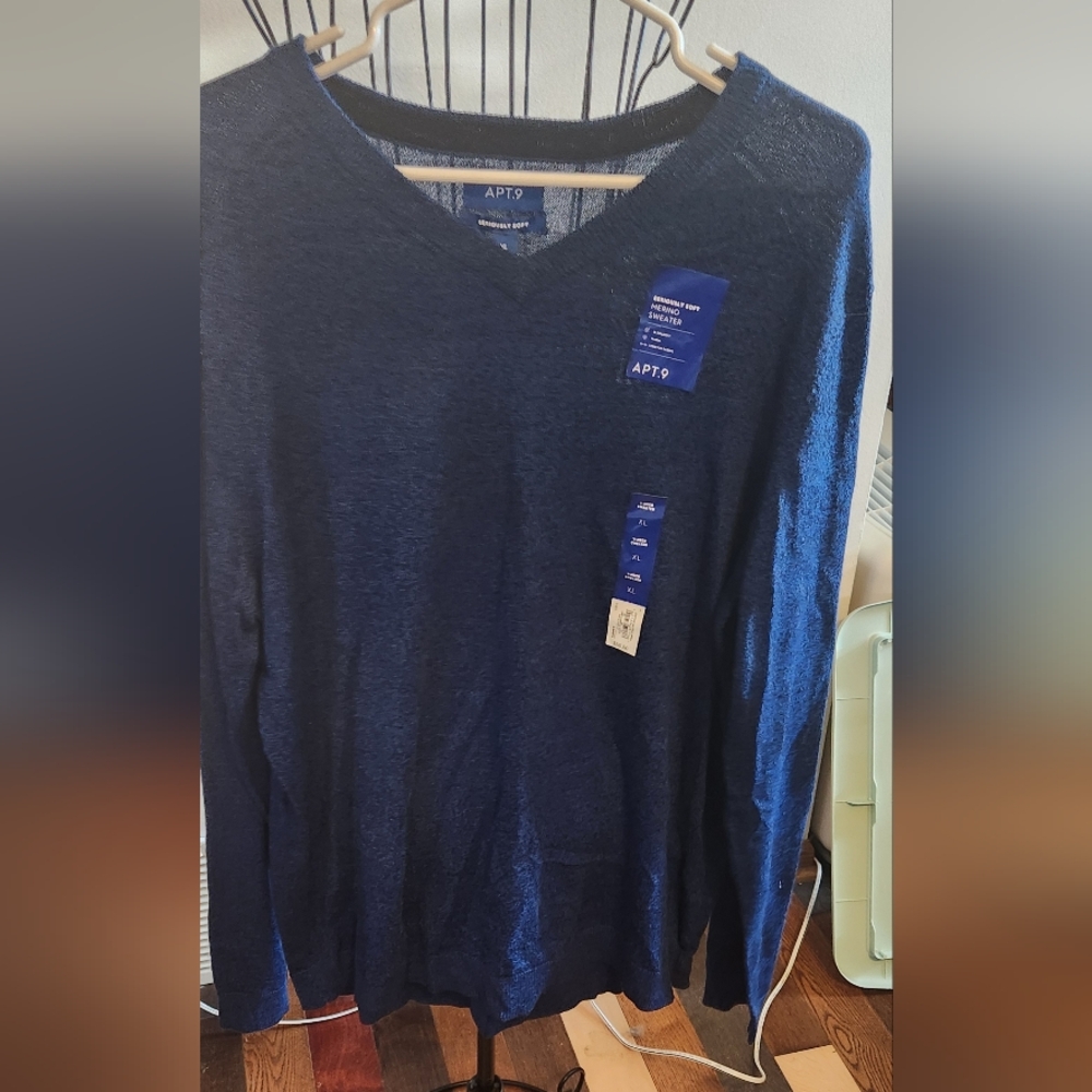 Kohl's Apt. 9 Men's Navy V-Neck Sweater